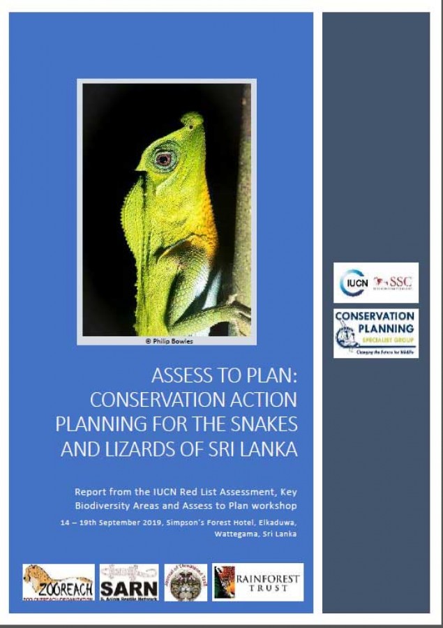 Assess to Plan: Conservation Action Planning for the Snakes and Lizards of Sri Lanka